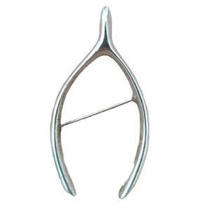 1900 Victorian Era Sterling Silver 925 Vintage Wishbone Brooch